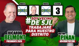 Candidato a Diputado de San Juan de Lurigancho por OBRAS: joven profesional quiere representar a su distrito; conoce a Víctor Piñan, quien va con Ricardo Belmont